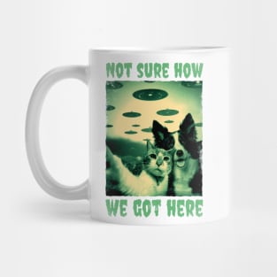 Dog and Cat UFO Mug